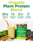 Amazing Grass Organic Plant Protein Blend: Vegan Protein Powder, New Protein Superfood Formula, All-In-One Nutrition Shake with Beet Root, Original, 12 Servings