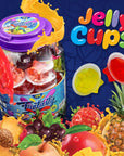 Funtasty Jelly Cups Assorted Fruit Candy 55 Count Jar Vegan Friendly