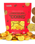 Fruidles Milk Chocolate Coins, Gold Half Dollar Chocolate Coins, Made with Premium Belgian Chocolate, Nut Free, Non-GMO, Kosher Dairy (25-Pack)