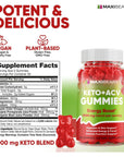 Keto Gummies - Delicious Low-Carb Snack to Boost Ketosis, Metabolism & Energy - Supports Digestion, Workout Routine & Detox - Ketosis Gummies - 60 Gummies