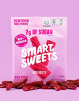 SmartSweets Red Twists 18oz Pack of 12 Licorice Gummy Candy with Low Sugar 2g Low Calorie 110 No Artificial Sweeteners PlantBased GlutenFree Healthy Snack for Kids  Adults