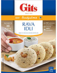 Gits Rava Idli Mix 875 Oz Pack of 5 X 175 Oz Each Ready to Cook Indian Breakfast Snack Meal  100 Vegetarian Easy Recipe No Artificial Colors Flavors Preservatives Vegan