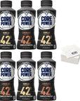 Fairlife Core Power Elite High Protein Shake Chocolate  Vanilla 14oz Bottles Pack of 6 with Bay Area Marketplace Napkins