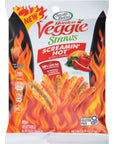 Sensible Portions Garden Veggie Straws Screamin Hot 075 Oz Pack of 24