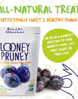 Looney Pruney Organic Pitted Dried Prunes for the Entire Family | Always California-Grown | Kosher | No Added Sugar & No Preservatives (6 pack)