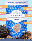 Lil Bucks Paleo Cereal - Sprouted Buckwheat Groats, Gluten Free Granola (CACAO, 3 Pack)