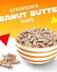 Atkinsons Peanut Butter Candy Bars Individually Wrapped 1 Pound Bag  Approx 60 Count