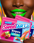 SweeTARTS Soft & Chewy Ropes Candy, Twisted Rainbow Punch, 9 Ounce