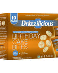 Drizzilicious Mini Rice Cakes Birthday Cake  Rice Crisps Healthy Snack for Adults and Kids Flavored Rice Cakes Vegan Gluten Free Allergen Free Only 90 Calories Per Bag  074 oz Pack of 10