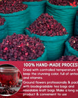 FreshDrinkUS Premium 140 Hibiscus Flowers Tea Bags 100 Natural Pure from Hibiscus Flowers Loose Flower Hibiscus Herbal Tea Hibiscus Flower Tea No Sugar No Caffeine No Gluten Vegan