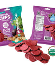 Baked Organic Beets and Yacon Chips by GOOD CHIPS! 100% Natural, High Fiber, Oil Free, Only Two Ingredients: Organic Beets and Yacon Root. Andean Superfood 0.7 oz Bags, Pack of 12