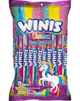 Chewy Candy Swirl  Winis Unicorn Cotton Candy Flavored  Sharing Size 43 Oz Bag  11 Pieces