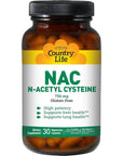 Country Life N-Acetyl Cysteine 750 Mg 30 Vegicaps