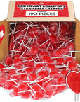 Red Heart Lollipops  5 Pounds Bulk  Approx 200 ct  Strawberry Flavored Lollies  Red Party Favors for Wedding Engagement Bachelorette  Red Candy for Candy Buffet  Classic Flat Lollipop