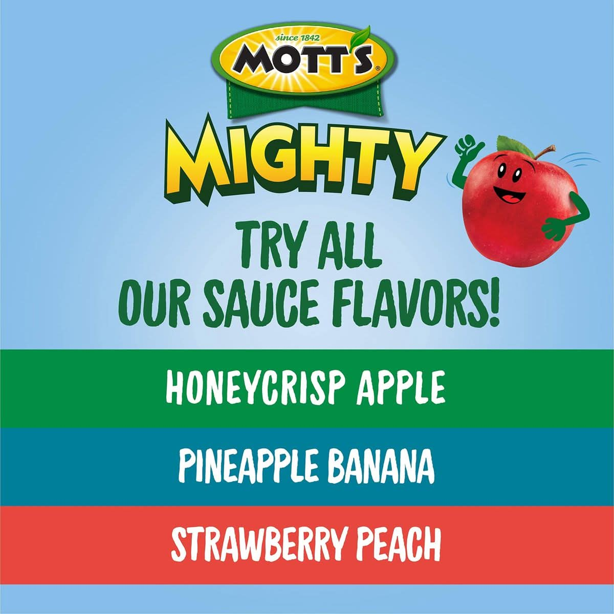 Motts Mighty Honeycrisp Apple Applesauce 32 Oz Clear Pouches 48 Count 4 Packs Of 12 No Sugar Added Good Source Of Fiber Supports A Healthy Digestive System Glutenfree Kosher