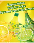 Sicilian Lemon Juice Sicilian Lime Juice 4 Oz Real Italian Juice Squeezed from Pure Fresh Limes and Lemons Not from Concentrate with Nosh Pack Bag 8 Pack