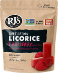 RJs Soft Australian Licorice Natural Raspberry Flavor Resealable Bag 705 Ounce 1Pack  NonGMO No Palm Oil Plant Based  Soft  Chewy Licorice Candy Batch Made in Australia