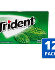 Trident Spearmint Sugar Free Gum Spearmint Gum 12 Packs of 14 Pieces 168 Total Pieces