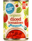 Natural Value Organic Diced Tomatoes No Salt 145 oz pack of 4 Gluten Free Vegan CA Grown Product of the USA GMO Free No Preservatives Low Fat BPA NonIntent