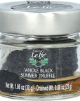 Whole Black Summer Truffles 088 Ounce Glass Bottle by TARTUFI LE IFE