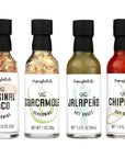 Thoughtfully Gourmet, Taco Night Seasoning and Hot Sauce Gift Set, Flavors Include Mexican Taco Seasoning, Guacamole Seasoning, Jalapeno Hot Sauce and Chipotle Hot Sauce, Pack of 4