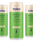 Taika Matcha Latte - Ready to Drink Matcha Latte in Cans - 8 Fl Oz (Pack of 3))