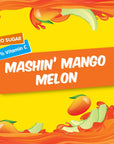 HiC Singles to Go Mashin Mango Melon Zero Sugar Powdered Drink Mix Excellent Source of Vitamin C 8 Packets per Box 8 Count Pack of 12