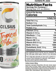 CELSIUS Sparkling Tropical Vibe Functional Essential Energy Drink 12 Fl Oz Pack of 24