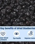 Nestor Premium Dried Big Blueberries 1 lb NonGMO No Preservatives Unsulfured Sweetened Dehydrated Blueberry Dried Fruits Snacks for Baking Oatmeal SaladsGrown in OR