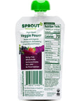 Sprout Organic Baby Food, Stage 4 Toddler Pouches, Purple Carrot Veggie Power Pack, 4 Oz Purees (Pack of 12)