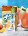 Wylers Light Singles To Go Powder Packets Water Drink Mix 96 Single Servings Peach Iced Tea 7 Ounce Pack of 12 564 Ounce