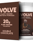 Evolve Plant Based Protein Powder, Double Chocolate, 20g Vegan Protein, Dairy Free, No Artificial Flavors, Non-GMO, 3g Fiber, Amazon Exclusive, 2 Pound (Packaging May Vary)