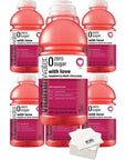 Vitamin Water With Love Raspberry Dark Chocolate Pack of 6 with Bay Area Marketplace Napkins