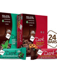 NuGo Dark Variety  Chocolate Pretzel 12 Bars  Mint Chocolate Chip 12 Bars 1213g Protein Vegan Gluten Free NonGMO Kosher Pareve 24 Count