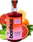 Bonbuz Slowburn  Functional Non Alcoholic Spirit  Spicy Nootropic Adaptogens Low Calorie Keto GlutenFree SugarFree Liquor Replacement Blood Orange Jalapeño Mocktail Mix  750ml