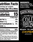 Java House Cold Brew Coffee On Tap 128 Fluid Ounce Box Not a Concentrate No Sugar Ready to Drink Liquid Colombian Roast