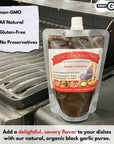 Black Garlic Puree  10oz Resealable Squeeze Pouch  SweetnSavory  Convenient and All Natural  Grown in NY