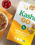 Kashi GO Cold Breakfast Cereal, Vegetarian Protein, Fiber Cereal, Honey Almond Flax Crunch, 14oz Box (1 Box)