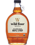 WildFour Organic Maple Syrup 100 Pure Gluten Free Vegan Maple Syrup with No Artificial Flavors Grade A Amber Color Rich Taste 237 ml 8oz