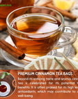 Tagalica 25 Cinnamon Tea Bags 100 Natural  Pure from Cinnamon Sticks Cinnamon Herbal Tea Cinnamon Stick Herbal Spice Tea No Sugar No Caffeine No Gluten Vegan