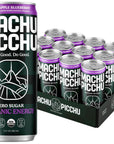 MACHU PICCHU Organic Energy Drink Sugar Free Pineapple Blueberry Flavor Pack 12 Fl oz Pack of 12 Organic Caffeine Energy Drink No Preservatives