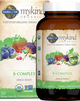 Garden of Life Organics Vitamin B Complex Once Daily, 30 Tablets, Vegan B Complex Vitamins with Folate, B12, Niacin, B6, Biotin, Organic Whole Food B Complex Supplement for Metabolism & Energy