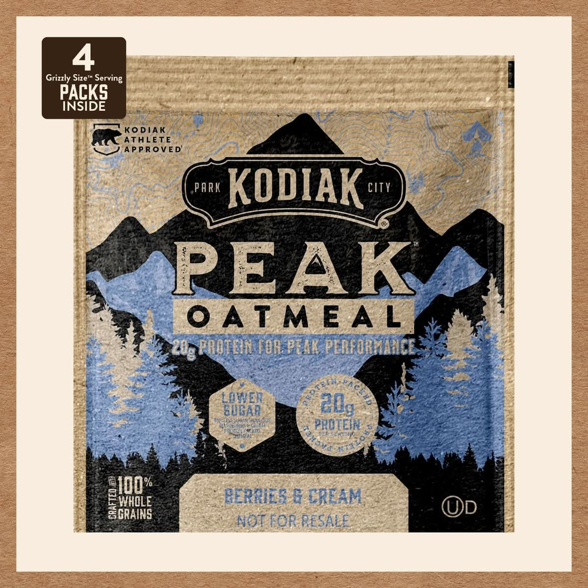 Kodiak Cakes PEAK Oatmeal Variety Pack 20g of Protein  Pack of 3