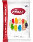 Albanese World's Best 12 Flavor Gummi Bears, 5lbs of Candy