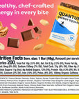 Quantum Energy Square: Energy Bar with Caffeine & 10g Protein. Delicious Healthy Snack On The Go. (Vegan, Gluten-free, Soy-free, Dairy-free). Flavor: Peanut Butter Dark Chocolate 8Pk