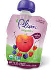 Plum Organics, Smoothie Mashups, Organic On-The-Go Squeeze Kids Snacks, Applesauce, Stawberry, Blackberry & Blueberry, 3.17 Ounce (Pack of 24) - Packaging May Vary