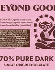 Beyond Good Chocolate | 70% Pure Dark Chocolate Melts, 14oz Pack | Gluten Free, USDA Organic, Direct Trade, Vegan, Kosher, Non-GMO | Single Origin Madagascar Chocolate Perfect for Snacking or Baking