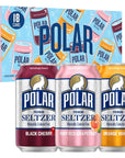 Polar Seltzer Water Crowd Pleaser Variety Pack 12 fl oz cans 18 pack