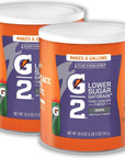 Generic Gatorade Perform G2 Grape Instant Powder 194 Oz 2 Each 6 Gallons each Gatorade Thirst Quencher Powder Gatorade Mix Less Sugar Bulk Powder Concentrate