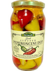 Greek Stuffed Peperoncini Duo  Greek Green and Red Peperoncini Stuffed with Cream Cheese and Feta 3280oz